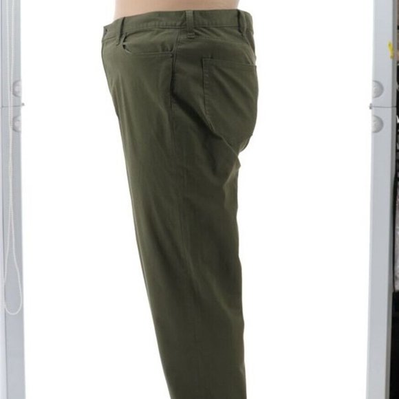 NWT LANDS' END MEN'S TRADITIONAL GARMENT DYE KNOCKABOUT‎ PANTS DARK OLIVE 37X32 - Picture 3 of 7